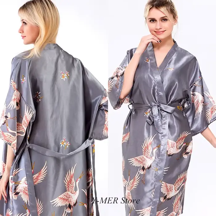 InjRayon-Robe Kimono pour Femme, Peignoir Élégant, Version Arc-en-Ciel, Vêtements de Nuit, Tenue de 