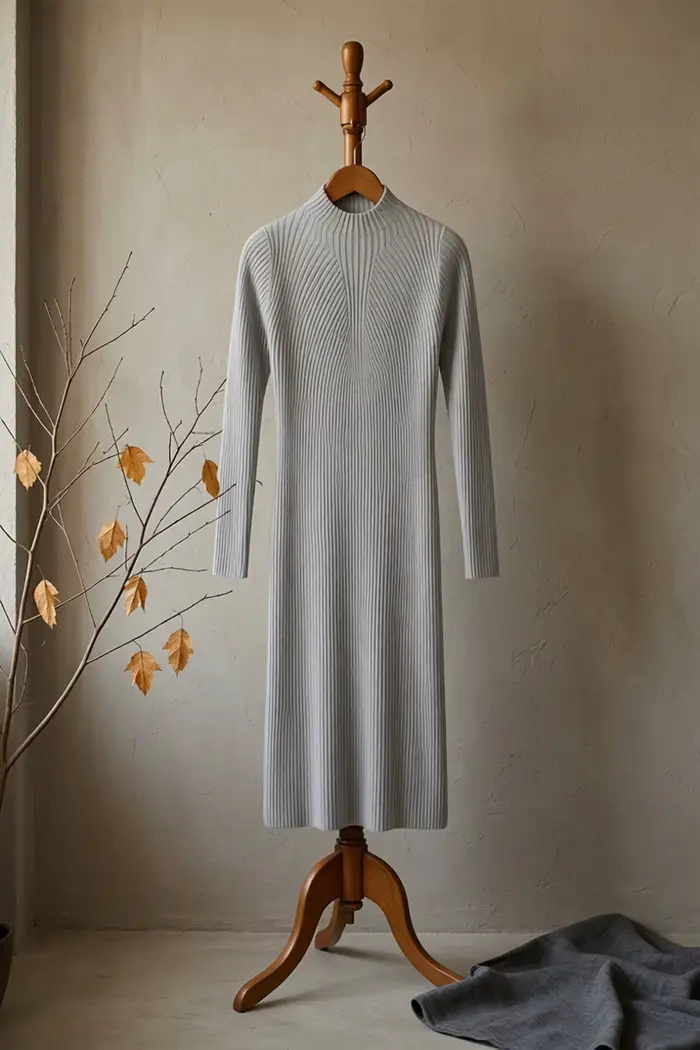 Robe hiver chaude et élégante en viscose et fibres synthétiques pour femmes, occassions spéciales et quotidienne