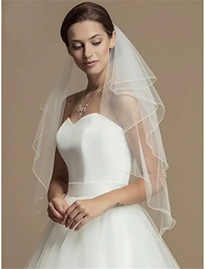 Voile de mariée court en Tulle, longueur à la taille, accessoires pour cheveux de mariée, avec peign