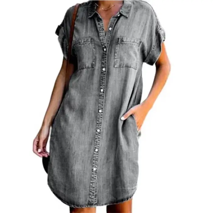 Chemise-Robe en Polyester et Coton Style Plage Décontractée pour Femmes Occasions Spéciales Plage Soirées Élégantes