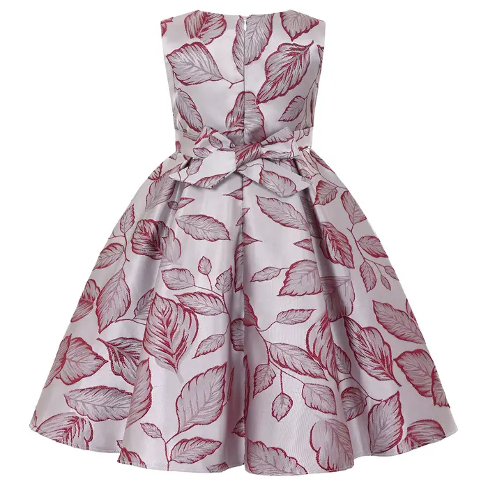 Robe de princesse à nœud papillon pour filles élégante et formelle pour occasions spéciales style européen et américain polyester multi-saisons