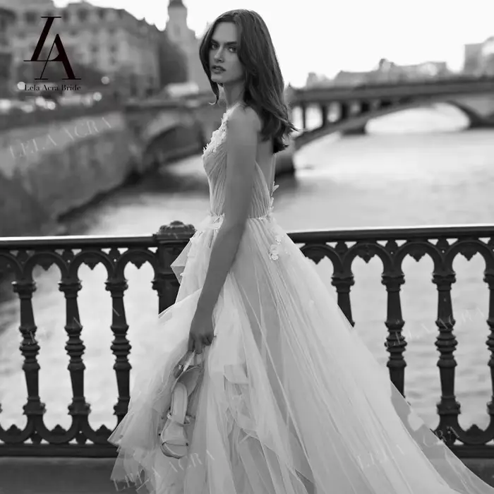 Robe De mariée trapèze sans manches