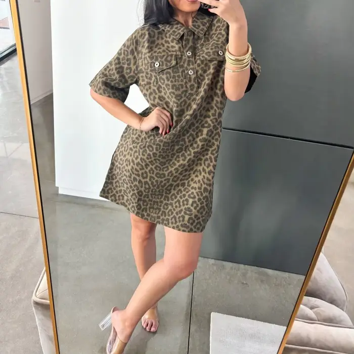 Robe mi-longue en jean pour femme