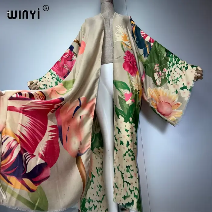 WINYI Kimono Bohème pour Femme
