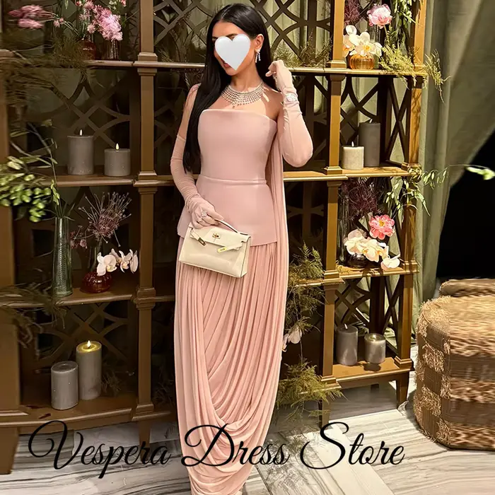 Robe de soirée sirène en mousseline de soie haut de gamme pour femmes, sans bretelles, sur mesure, pour occasions formelles et événements spéciaux