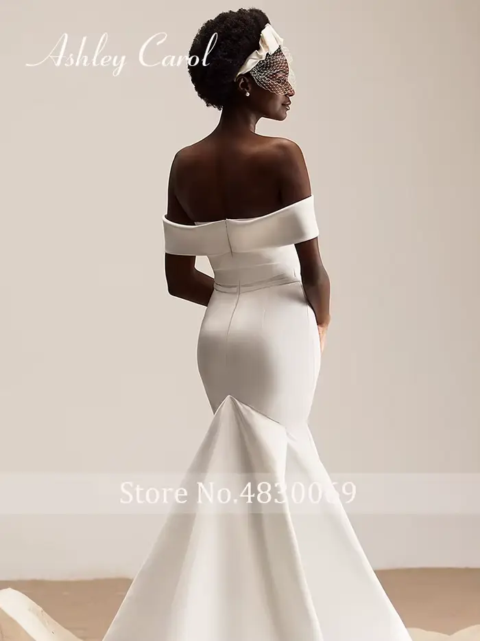 Ashley Carol robes De mariée sirène pour les femmes Sexy épaules nues