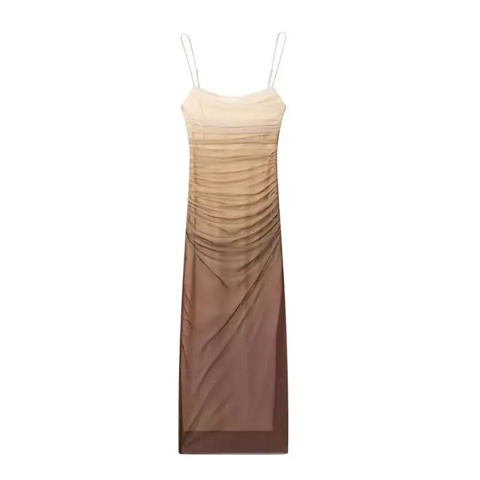 Robe Mujer en polyester décontractée avec tour de taille empire et motifs teinture à nouer pour femmes, idéale pour les occasions spéciales et le quotidien