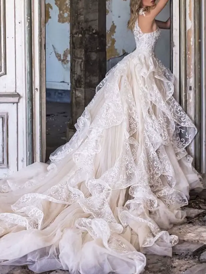 Robe de mariée romantique en dentelle