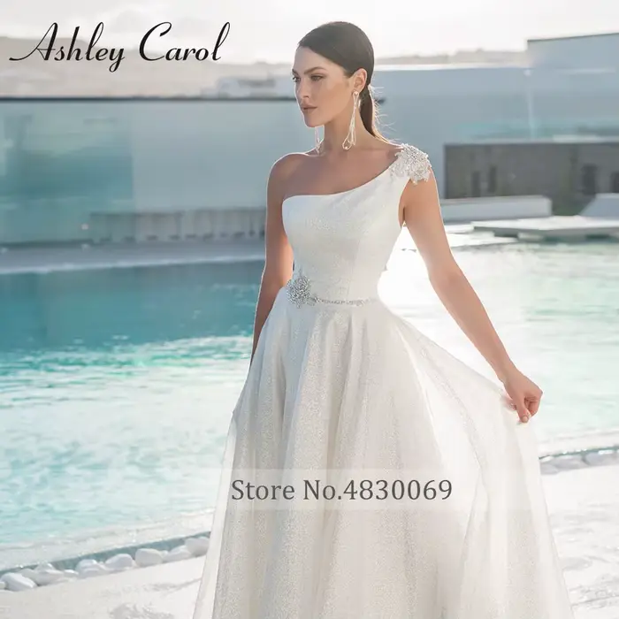 Ashley Carol-Robe de Mariée Trapèze Sexy et Brillante