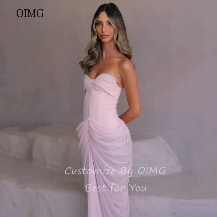 OIMG – robe de bal de forme sirène rose