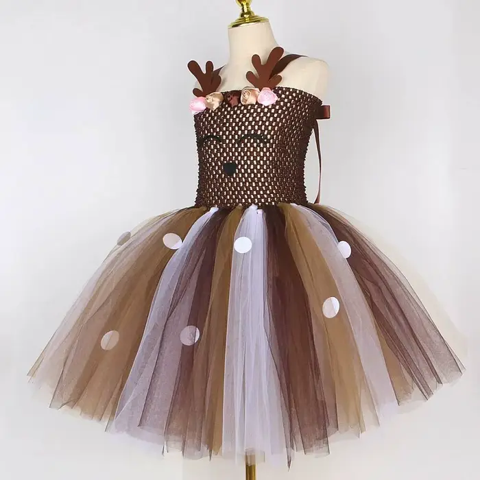 Costumes de cerf de noël pour petites filles
