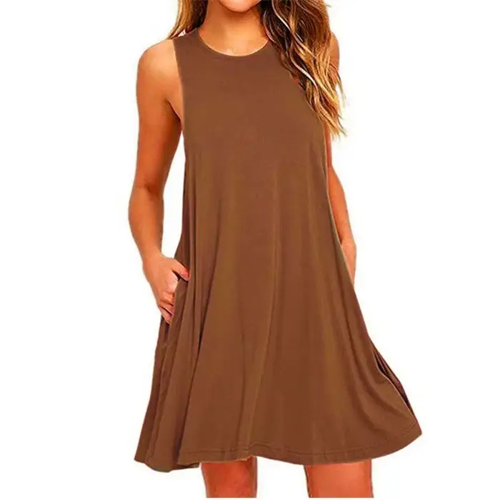 Robe T-Shirt trapèze décontractée pour femmes