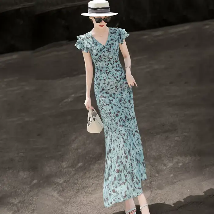 Nouvelle Robe d'été MEXCOCO à Motifs Floraux Français
