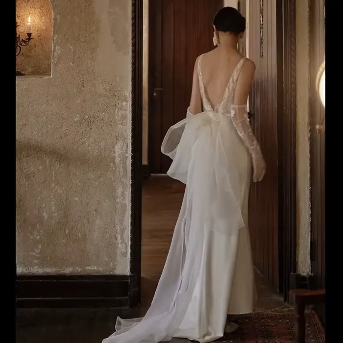Robe de Mariée Élégante en Dentelle