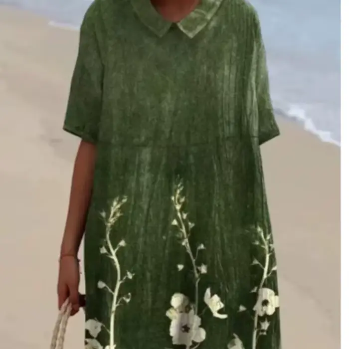 Robe d'été simple à motifs floraux 2026 – Nouvelle collection femme : Confortable