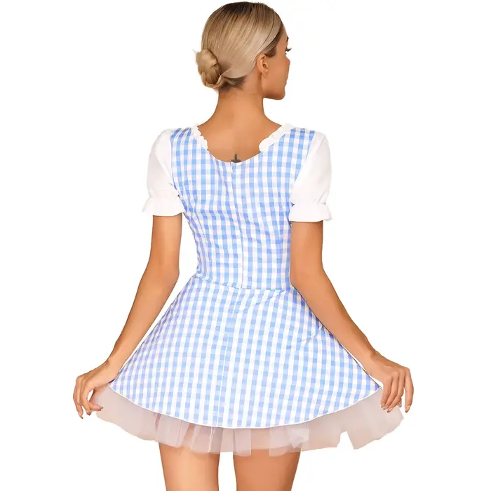 Robe vichy bleue pour femmes
