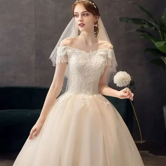 Robe De mariée De luxe blanc/ivoire
