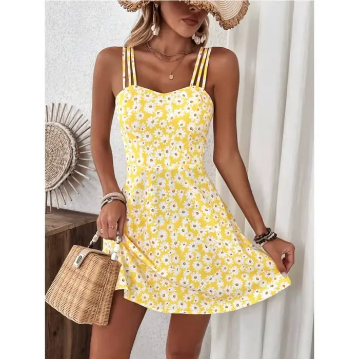 Robe décontractée à imprimé floral pour femme