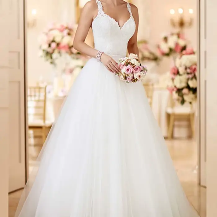 Robes De mariée détachables voir à travers le dos