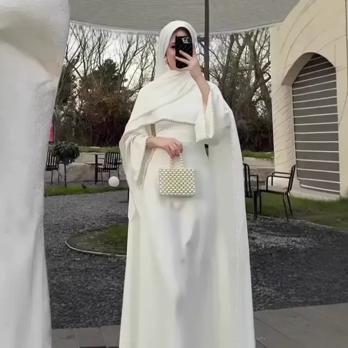 Robe pour femmes, Abaya pour l'Aïd, robes de soirée, kaftan à perles, jalabiya musulmane, abayas, Ramadan, robe longue arabe, Islam, Maroc, Dubaï, Vestidos