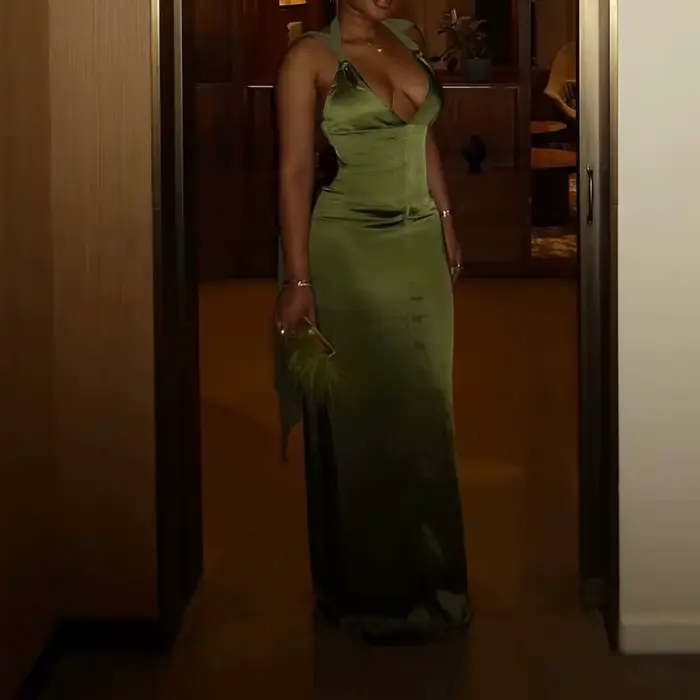 Nouvelle Robe Longue Verte 2026
