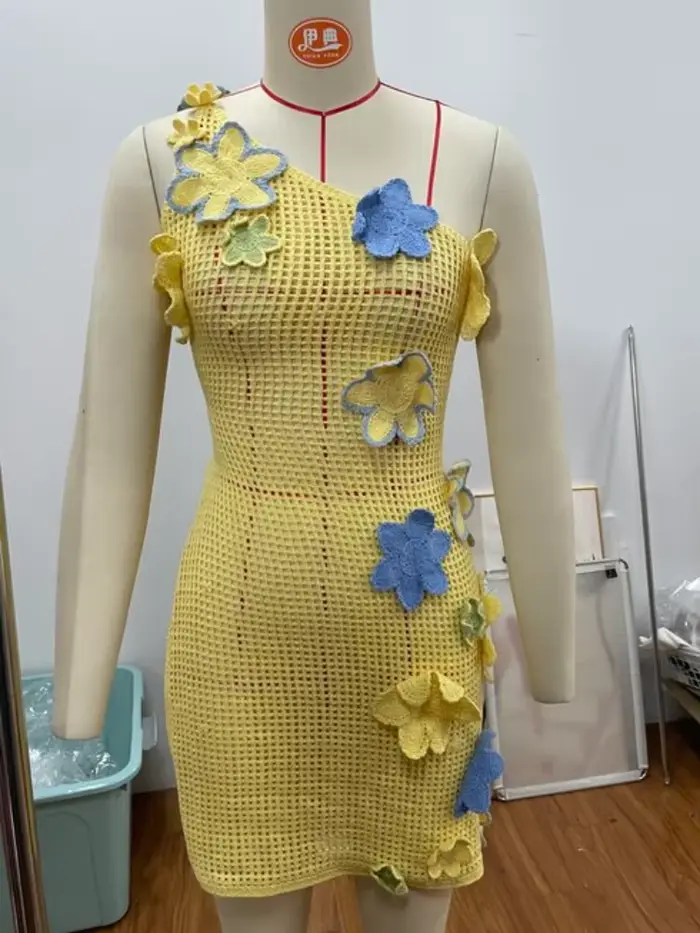 Haut corset 3D et jupe fendue en polyester pour femmes, tenue de printemps été avec col diagonal et finition en dentelle pour occasions spéciales