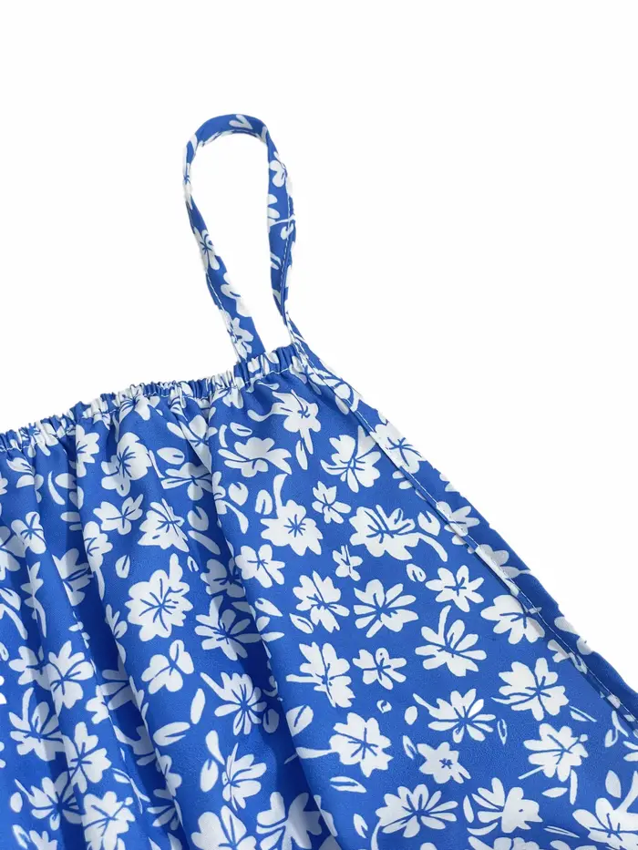 Robe caraco à petits motifs floraux style de plage pour femmes junior été vacances à la mer occasions spéciales