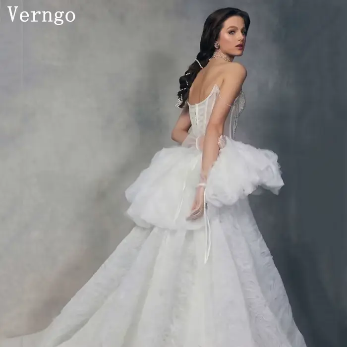 Robe de mariée plissée de luxe Verngo
