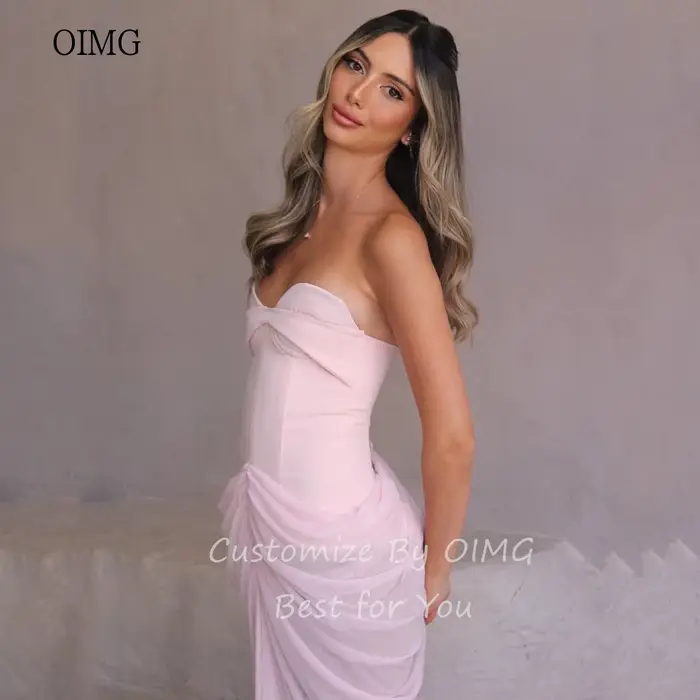 OIMG – robe de bal de forme sirène rose