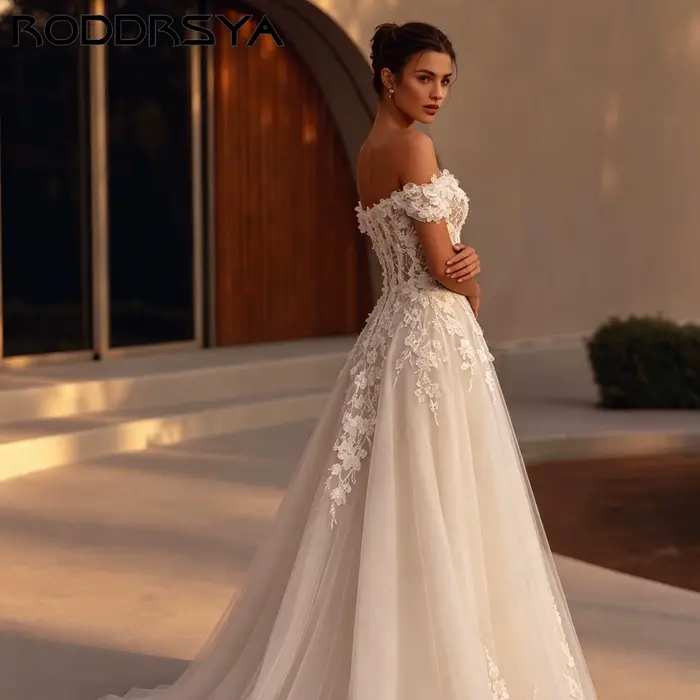 Robe Mariée A-Line Tulle Doux RODDRSYA Personnalisable