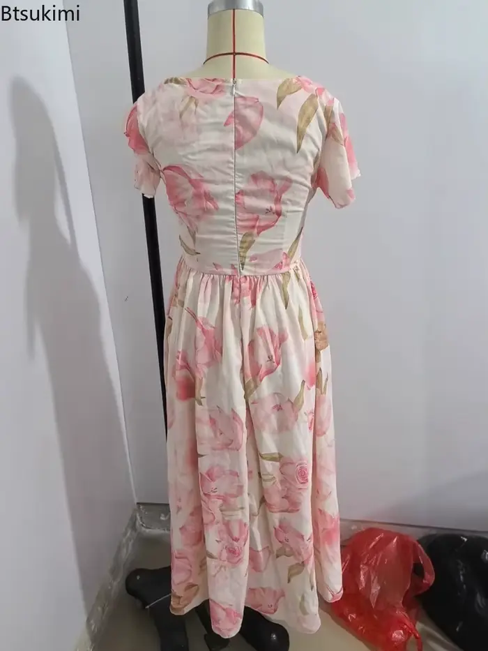 Robes maxi élégantes à imprimé floral de style bohème pour femmes