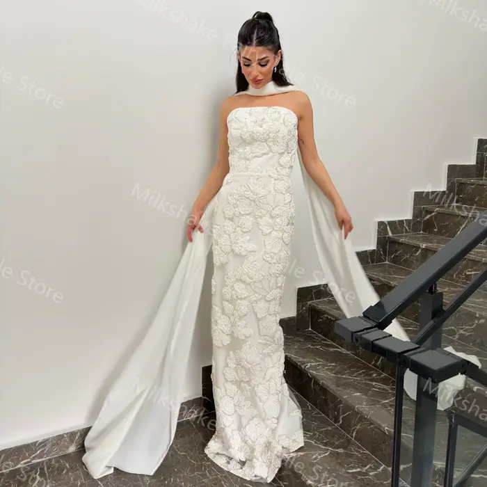Robes de soirée sirène blanches pour femmes
