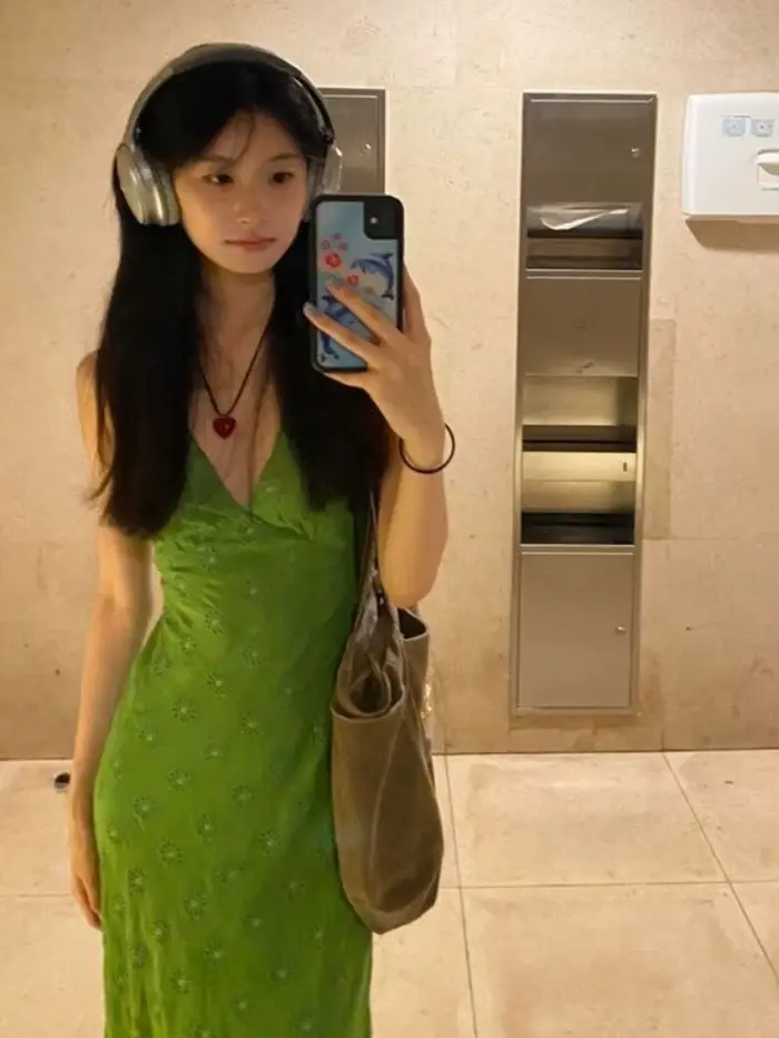 Robes élégantes à imprimé vert pour femmes