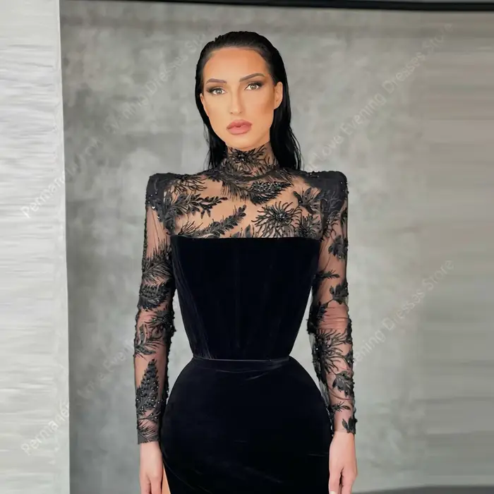 Robe De soirée élégante noire pour femmes