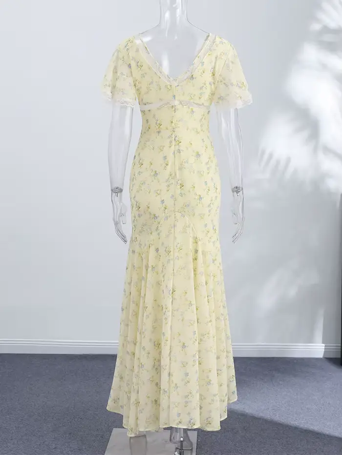 Nouvelle Robe Chic Femme Élégante et Sexy à Imprimé Poisson
