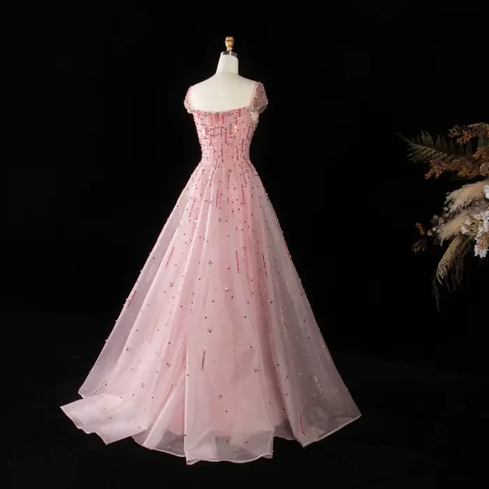 Robe de soirée formelle rose Sharon Said pour femme
