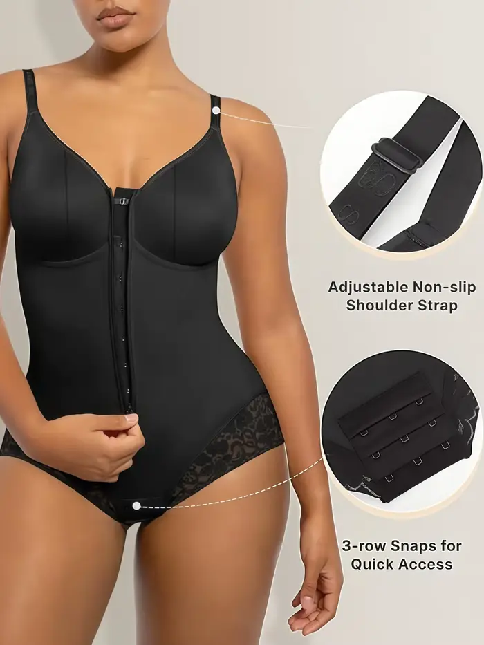 Body sculptant intégral pour femme avec soutien-gorge intégré, effet ventre plat et rehausseur de fe