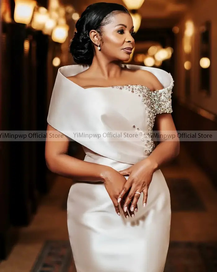 Robes de Soirée en Satin Champagne pour Mère de la Mariée 2026