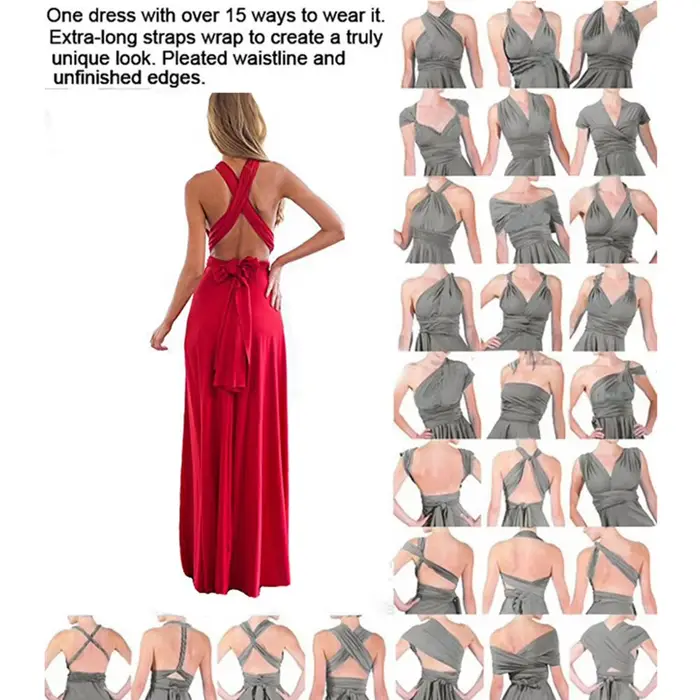 Robe formelle femmes élégante soirée longue profonde V licou