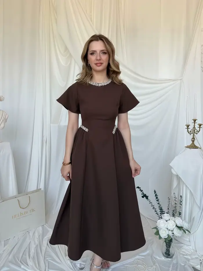 Robes de bal personnalisées en forme de A, couleur kaki, perles et cristaux, robes de soirée pour occasions formelles, robes de soirée de mariage