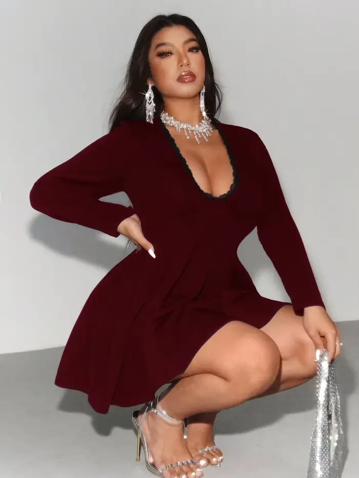 Robe Sexy en dentelle grande taille