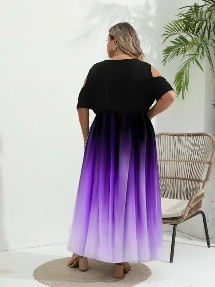 Robe longue à imprimé nickel é pour femme