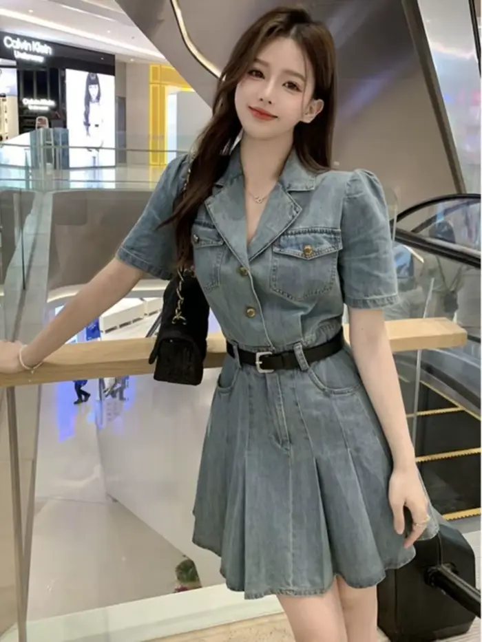 Robe courte pour femmes élégante mini boîte de nuit corset moulante denim mode été 2025 XXL vêtements pour femmes courbes occassions spéciales