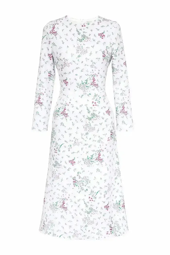 Robe longue de Style français, taille amincissante, imprimé Floral, manches sept, robe élégante pour