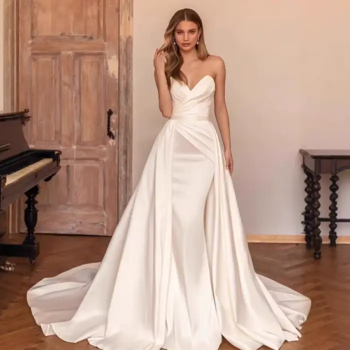 Robe de mariée française en Satin