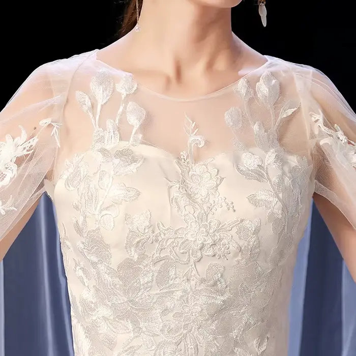 Robe de mariée élégante en dentelle brodée princesse vintage personnalisable pour femmes grandes tailles occasions spéciales