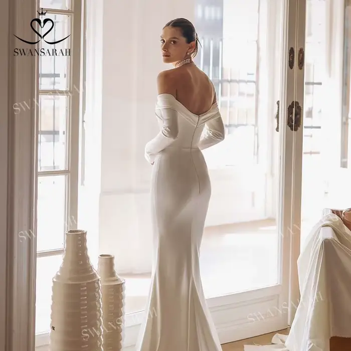 Robe De mariée sirène en Satin