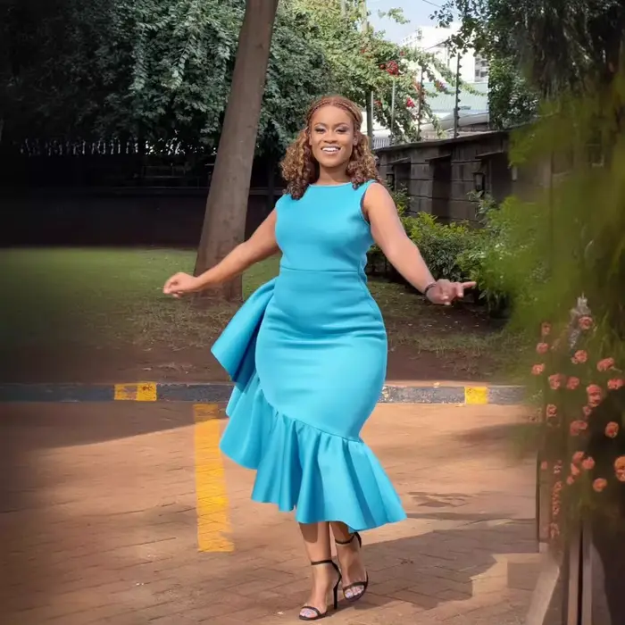 Robe longue décontractée à volants pour femmes