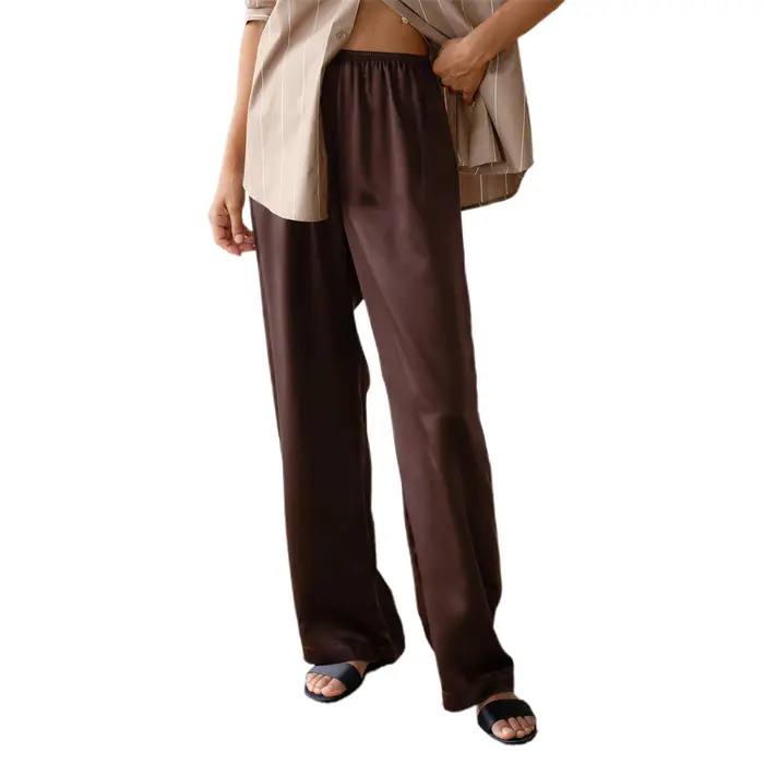 Robe en satin chic à jambes larges pour femme, pantalon de travail, taille artificielle ajustée, long fjfor, stree style sexy et club pour toutes les saisons et occasions quotidiennes