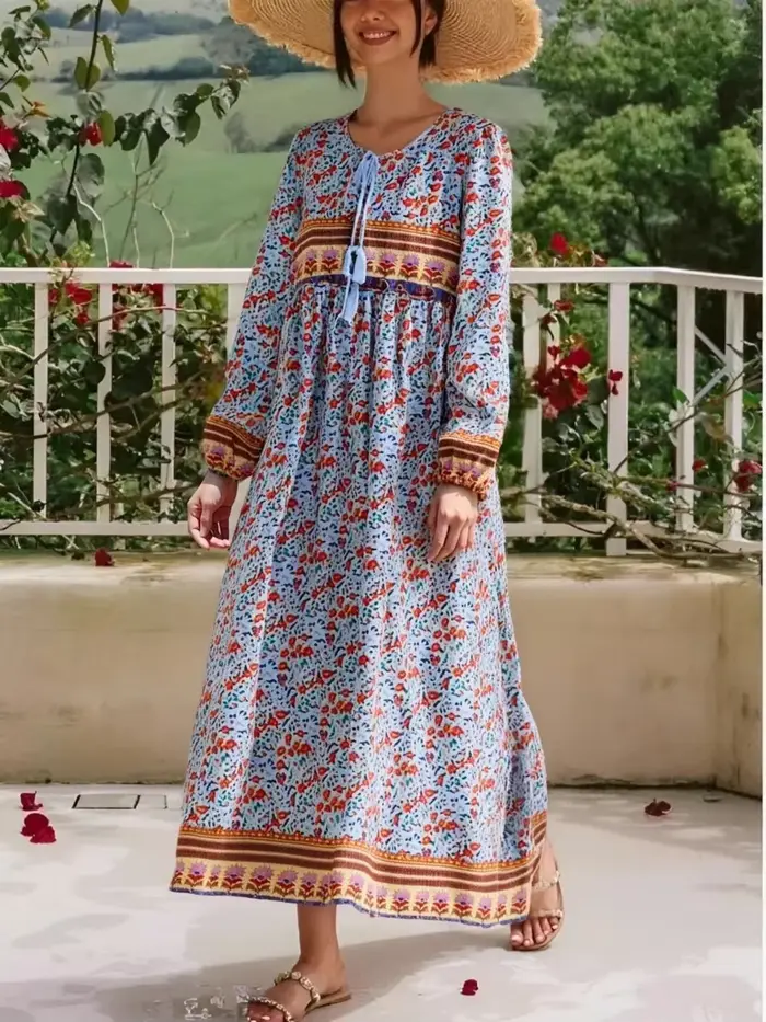 Robe Vintage Chic à Manches sulfpour Femme
